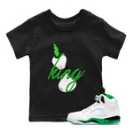 Air Jordan 5 Lucky Green shirt to match jordans 3D King sneaker tees AJ5 Lucky Green SNRT sneaker release tees baby toddler Black 1 cotton Shirt