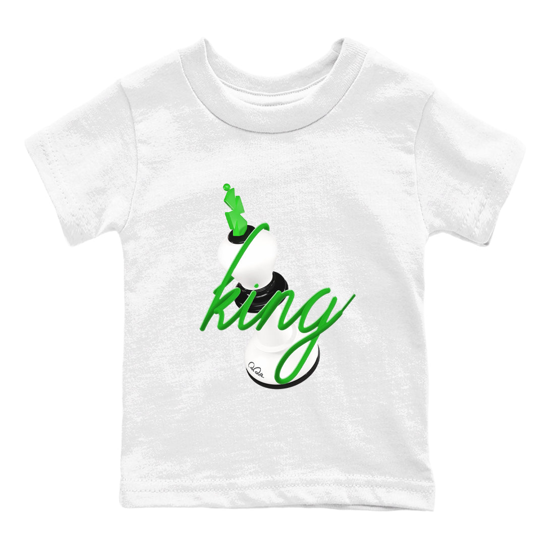 Air Jordan 5 Lucky Green shirt to match jordans 3D King sneaker tees AJ5 Lucky Green SNRT sneaker release tees baby toddler White 2 cotton Shirt