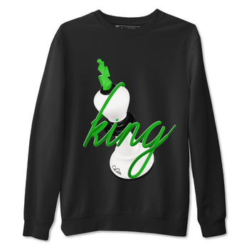 Air Jordan 5 Lucky Green shirt to match jordans 3D King sneaker tees AJ5 Lucky Green SNRT Sneaker Release Tees unisex cotton Black 2 crew neck shirt