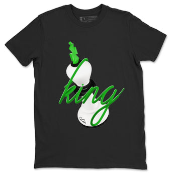 Air Jordan 5 Lucky Green shirt to match jordans 3D King sneaker tees AJ5 Lucky Green SNRT Sneaker Release Tees unisex cotton Black 2 crew neck shirt