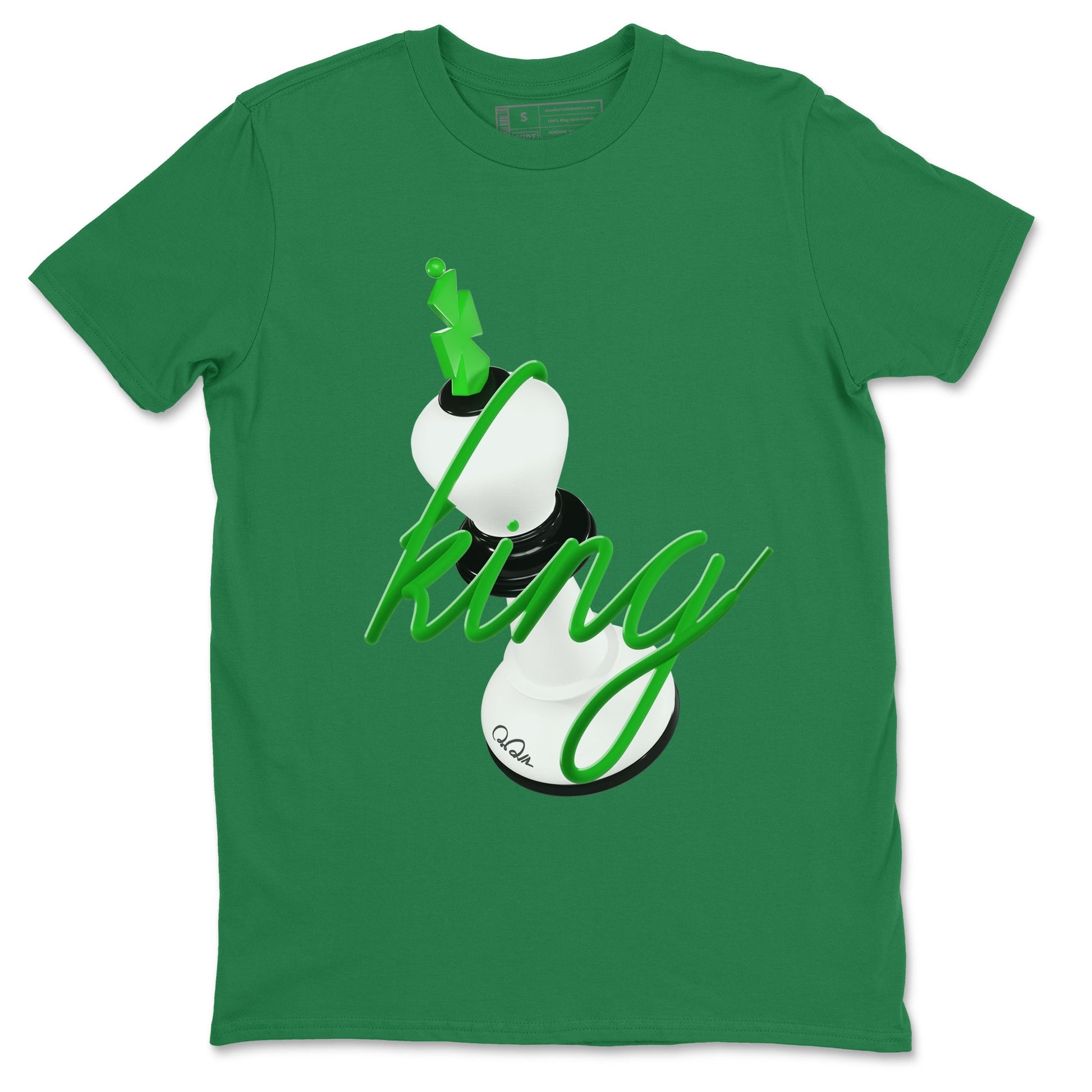 Air Jordan 5 Lucky Green shirt to match jordans 3D King sneaker tees AJ5 Lucky Green SNRT Sneaker Release Tees unisex cotton Kelly Green 2 crew neck shirt