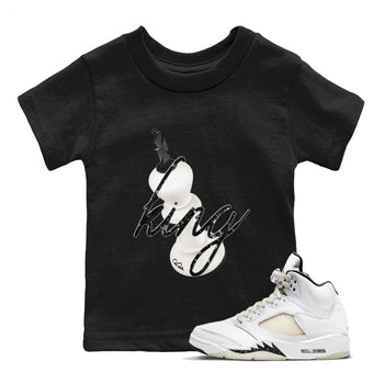 5s Sail shirt to match jordans 3D King sneaker tees Air Jordan 5 Sail SNRT sneaker release tees baby toddler Black 1 cotton Shirt