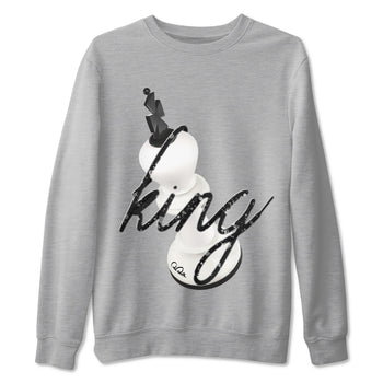 5s Sail shirt to match jordans 3D King sneaker tees Air Jordan 5 Sail SNRT Sneaker Release Tees unisex cotton Heather Grey 2 crew neck shirt