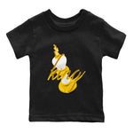6s Yellow Ochre shirt to match jordans 3D King sneaker tees Air Jordan 6 Yellow Ochre SNRT Sneaker Release Tees Baby Toddler Black 2 T-Shirt