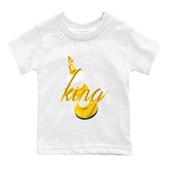 6s Yellow Ochre shirt to match jordans 3D King sneaker tees Air Jordan 6 Yellow Ochre SNRT Sneaker Release Tees Baby Toddler White 2 T-Shirt