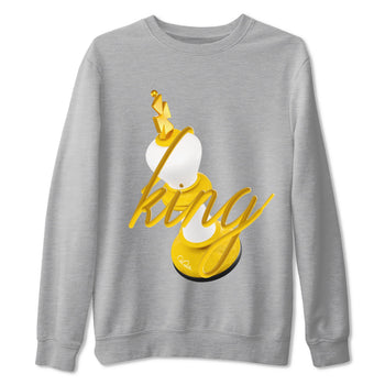 6s Yellow Ochre shirt to match jordans 3D King sneaker tees Air Jordan 6 Yellow Ochre SNRT Sneaker Release Tees Unisex Heather Grey 2 T-Shirt