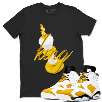 6s Yellow Ochre shirt to match jordans 3D King sneaker tees Air Jordan 6 Yellow Ochre SNRT Sneaker Release Tees Unisex Black 1 T-Shirt