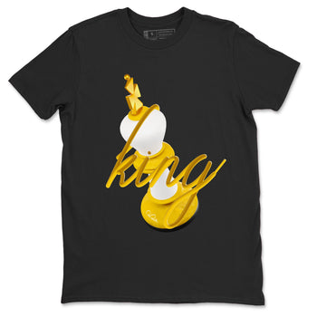6s Yellow Ochre shirt to match jordans 3D King sneaker tees Air Jordan 6 Yellow Ochre SNRT Sneaker Release Tees Unisex Black 2 T-Shirt