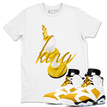 6s Yellow Ochre shirt to match jordans 3D King sneaker tees Air Jordan 6 Yellow Ochre SNRT Sneaker Release Tees Unisex White 1 T-Shirt