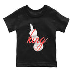 Air Jordan 7 Infrared Sneaker Match Tees 3D King Sneaker Tees AJ7 Infrared Sneaker Release Tees Kids Shirts Black 2