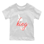 Air Jordan 7 Infrared Sneaker Match Tees 3D King Sneaker Tees AJ7 Infrared Sneaker Release Tees Kids Shirts White 2