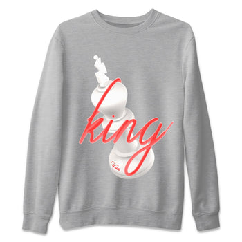 Air Jordan 7 Infrared Sneaker Match Tees 3D King Sneaker Tees AJ7 Infrared Sneaker Release Tees Unisex Shirts Heather Grey 2