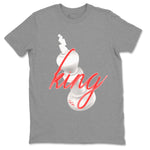 Air Jordan 7 Infrared Sneaker Match Tees 3D King Sneaker Tees AJ7 Infrared Sneaker Release Tees Unisex Shirts Heather Grey 2