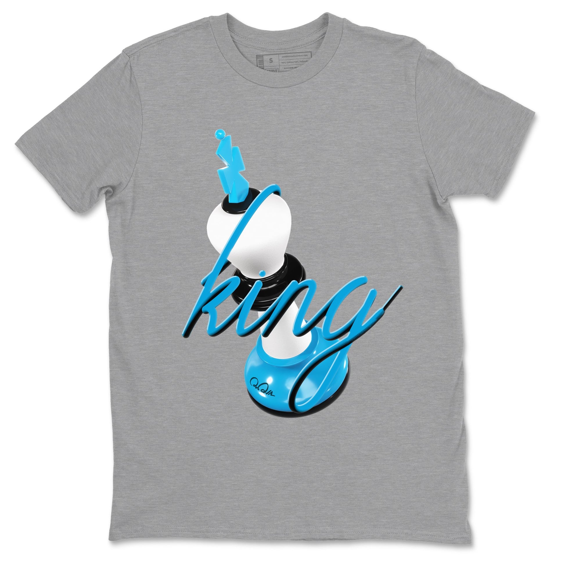 9s Powder Blue shirt to match jordans 3D King sneaker tees Air Jordan 9 Powder Blue SNRT Sneaker Release Tees unisex cotton Heather Grey 2 crew neck shirt