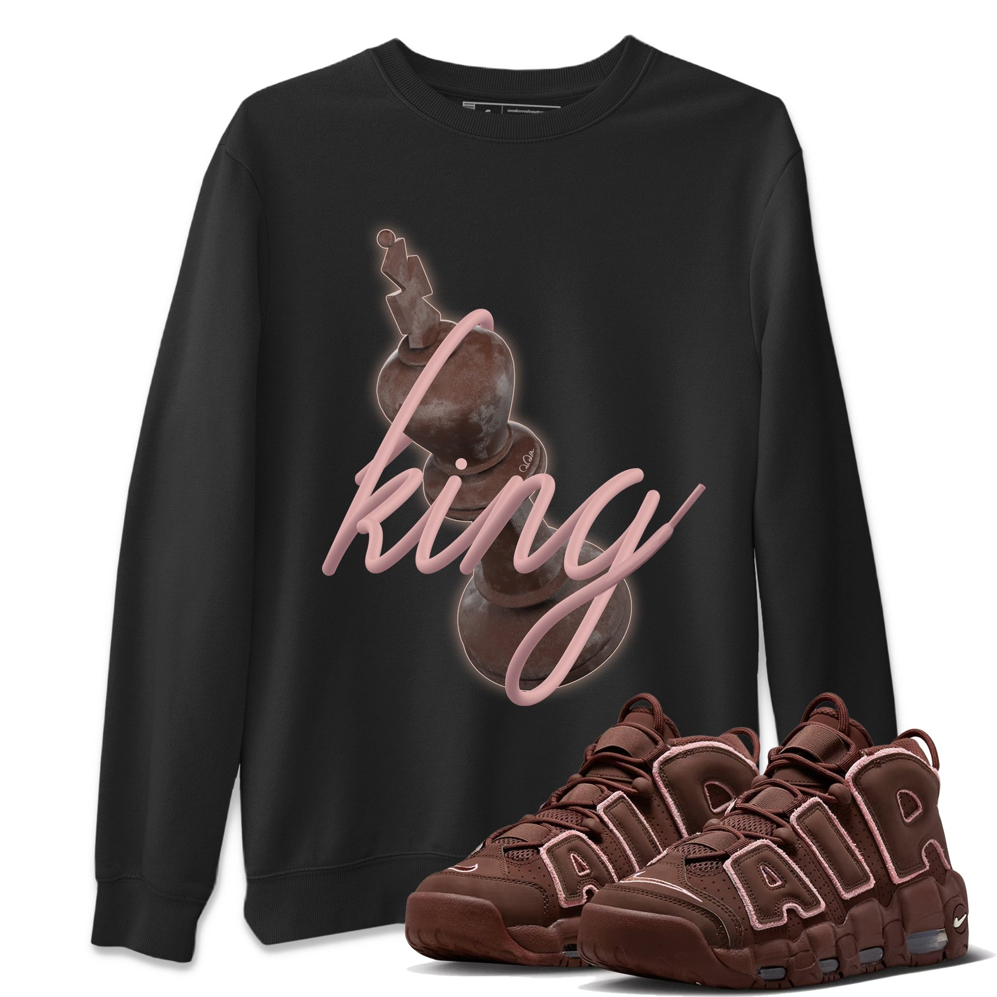 Air More Uptempo Valentines Day Sneaker Match Tees 3D King Sneaker Tees Nike Uptempo Valentines Day Sneaker Release Tees Unisex Shirts Black 1