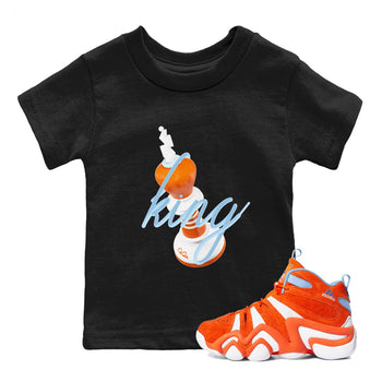 Crazy 8 Team Orange shirt to match jordans 3D King sneaker tees Adidas Crazy 8 Team Orange SNRT Sneaker Release Tees Baby Toddler Black 1 T-Shirt