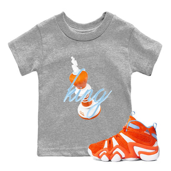 Crazy 8 Team Orange shirt to match jordans 3D King sneaker tees Adidas Crazy 8 Team Orange SNRT Sneaker Release Tees Baby Toddler Heather Grey 1 T-Shirt