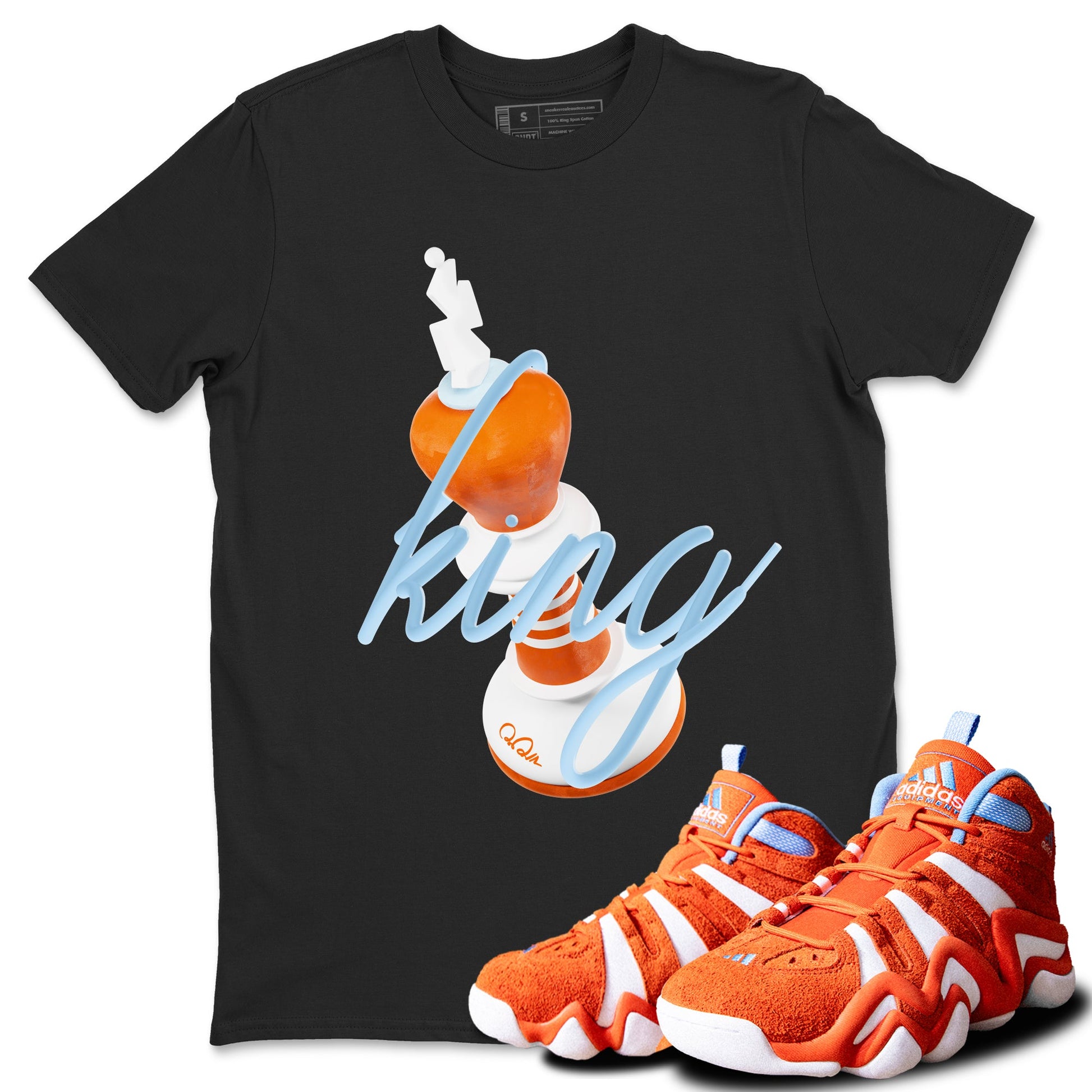 Crazy 8 Team Orange shirt to match jordans 3D King sneaker tees Adidas Crazy 8 Team Orange SNRT Sneaker Release Tees Unisex Black 1 T-Shirt