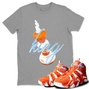 Crazy 8 Team Orange shirt to match jordans 3D King sneaker tees Adidas Crazy 8 Team Orange SNRT Sneaker Release Tees Unisex Heather Grey 1 T-Shirt