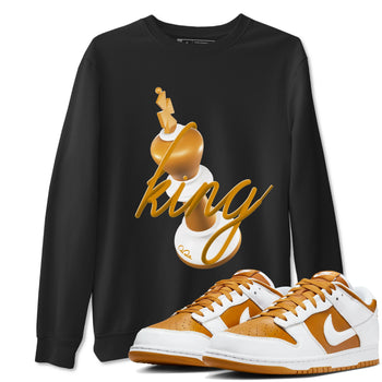 Dunk Dark Curry shirt to match jordans 3D King sneaker tees AJ1 Low Dark Curry SNRT Sneaker Release Tees unisex cotton Black 1 crew neck shirt