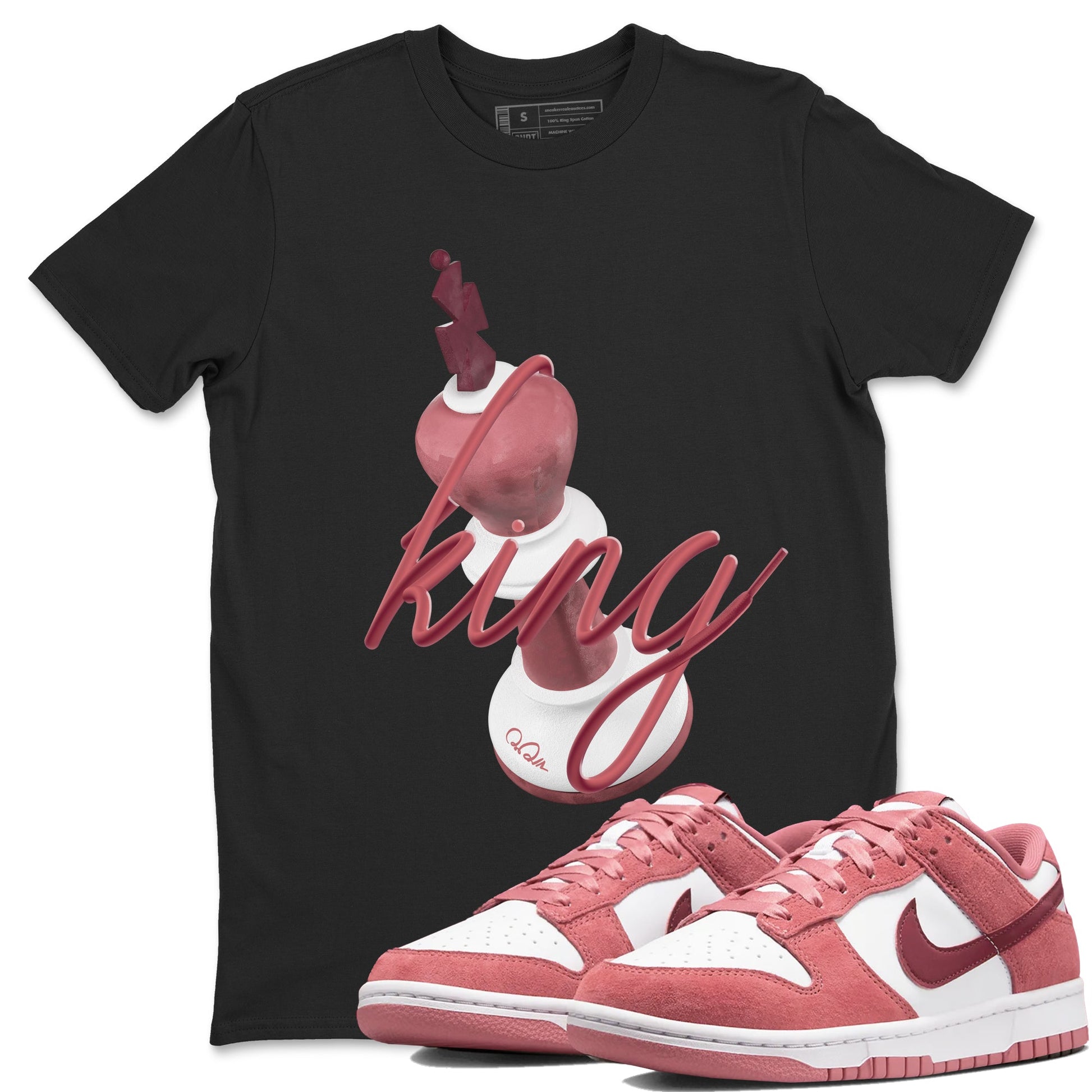 Dunk Valentines Day 2024 shirt to match jordans 3D King sneaker tees Dunk Happy Valentines Day 2024 SNRT Sneaker Release Tees Unisex Black 1 T-Shirt