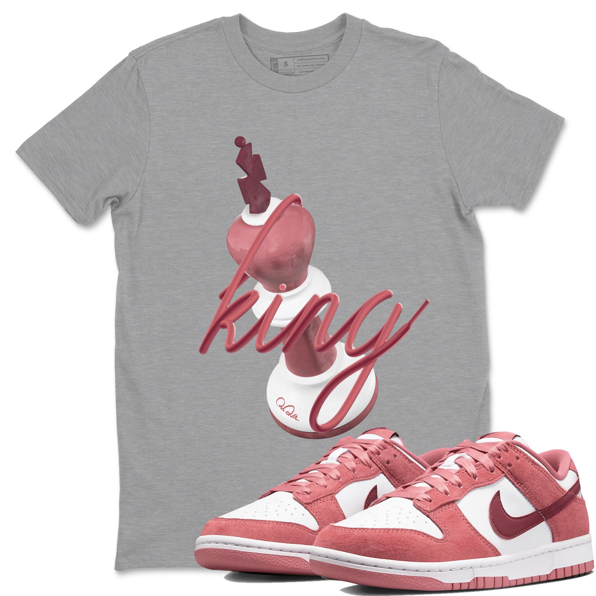 Dunk Valentines Day 2024 shirt to match jordans 3D King sneaker tees Dunk Happy Valentines Day 2024 SNRT Sneaker Release Tees Unisex Heather Grey 1 T-Shirt