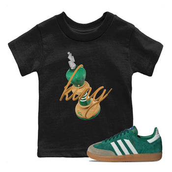 Samba Collegiate Green Gum shirt to match jordans 3D King sneaker tees Adidas Green Gum SNRT Sneaker Release Tees Baby Toddler Black 1 T-Shirt