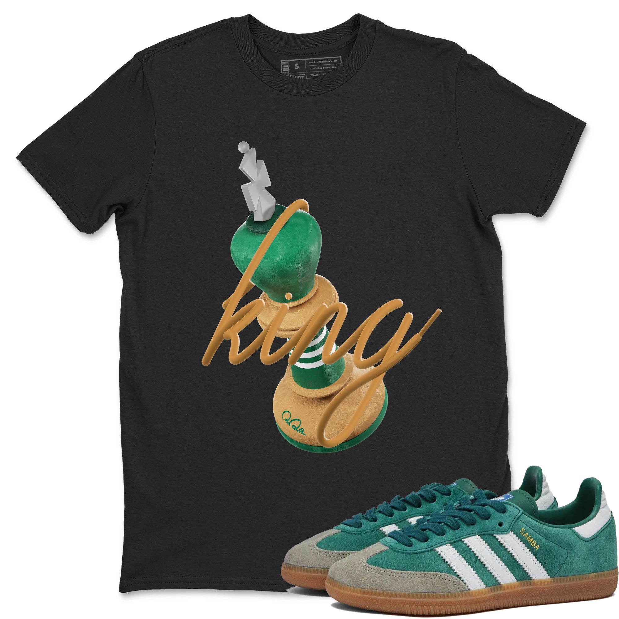 Samba Collegiate Green Gum shirt to match jordans 3D King sneaker tees Adidas Green Gum SNRT Sneaker Release Tees Unisex Black 1 T-Shirt