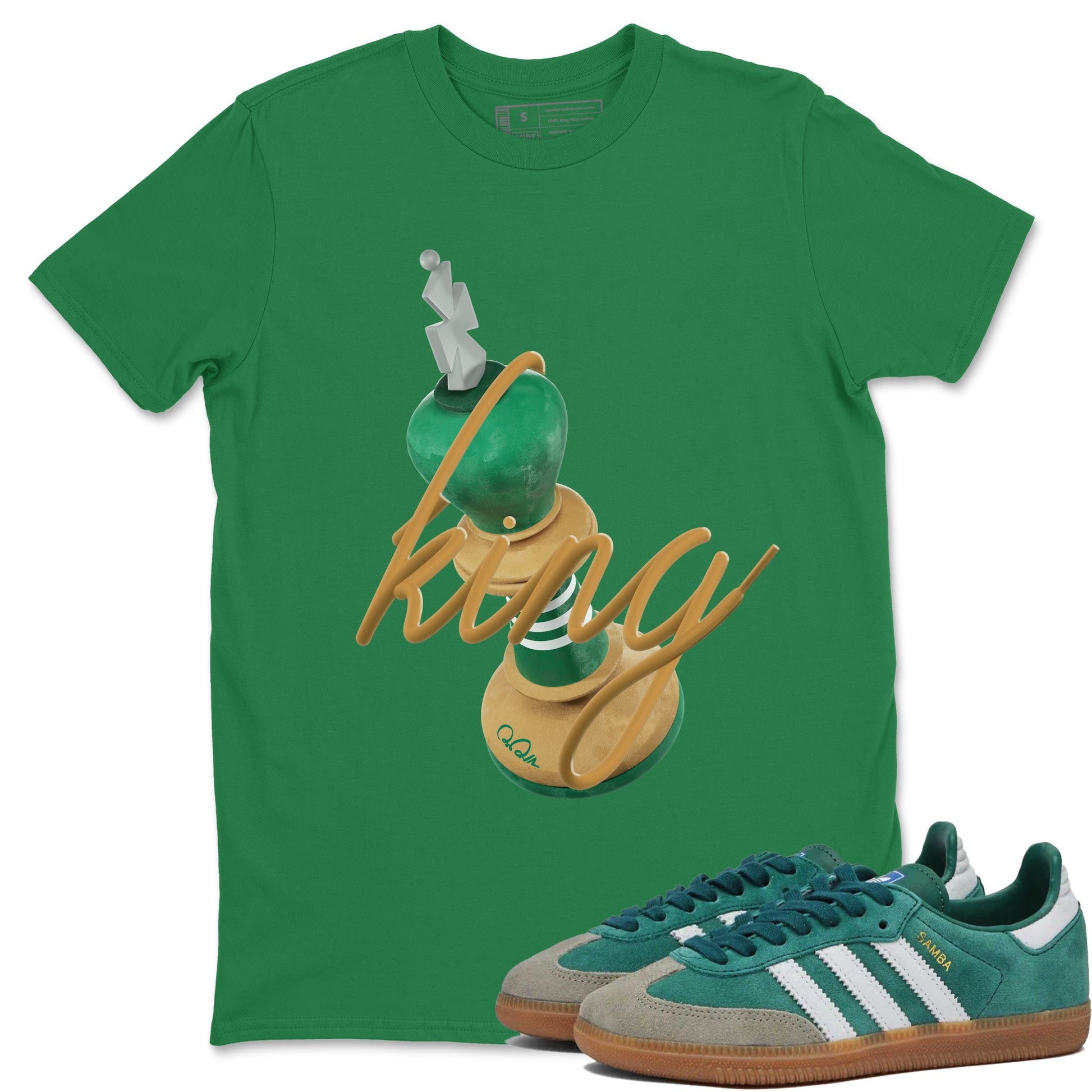 Samba Collegiate Green Gum shirt to match jordans 3D King sneaker tees Adidas Green Gum SNRT Sneaker Release Tees Unisex Kelly Green 1 T-Shirt
