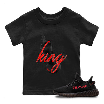 Yeezy 350 Bred shirt to match jordans 3D King sneaker tees Adidas Yeezy Boost V2 350 Bred SNRT Sneaker Release Tees Baby Toddler Black 1 T-Shirt
