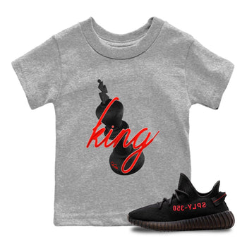 Yeezy 350 Bred shirt to match jordans 3D King sneaker tees Adidas Yeezy Boost V2 350 Bred SNRT Sneaker Release Tees Baby Toddler Heather Grey 1 T-Shirt