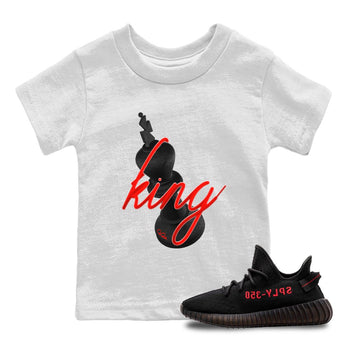 Yeezy 350 Bred shirt to match jordans 3D King sneaker tees Adidas Yeezy Boost V2 350 Bred SNRT Sneaker Release Tees Baby Toddler White 1 T-Shirt