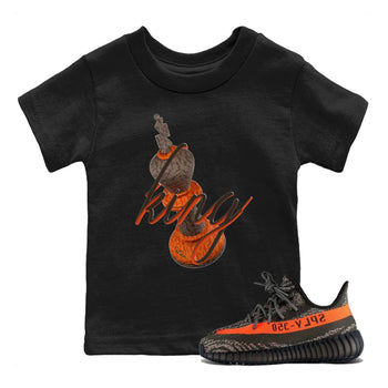Yeezy 350 Carbon Beluga shirt to match jordans 3D King sneaker tees Adidas Yeezy Boost 350 Carbon Beluga SNRT Sneaker Release Tees Baby Toddler Black 1 T-Shirt