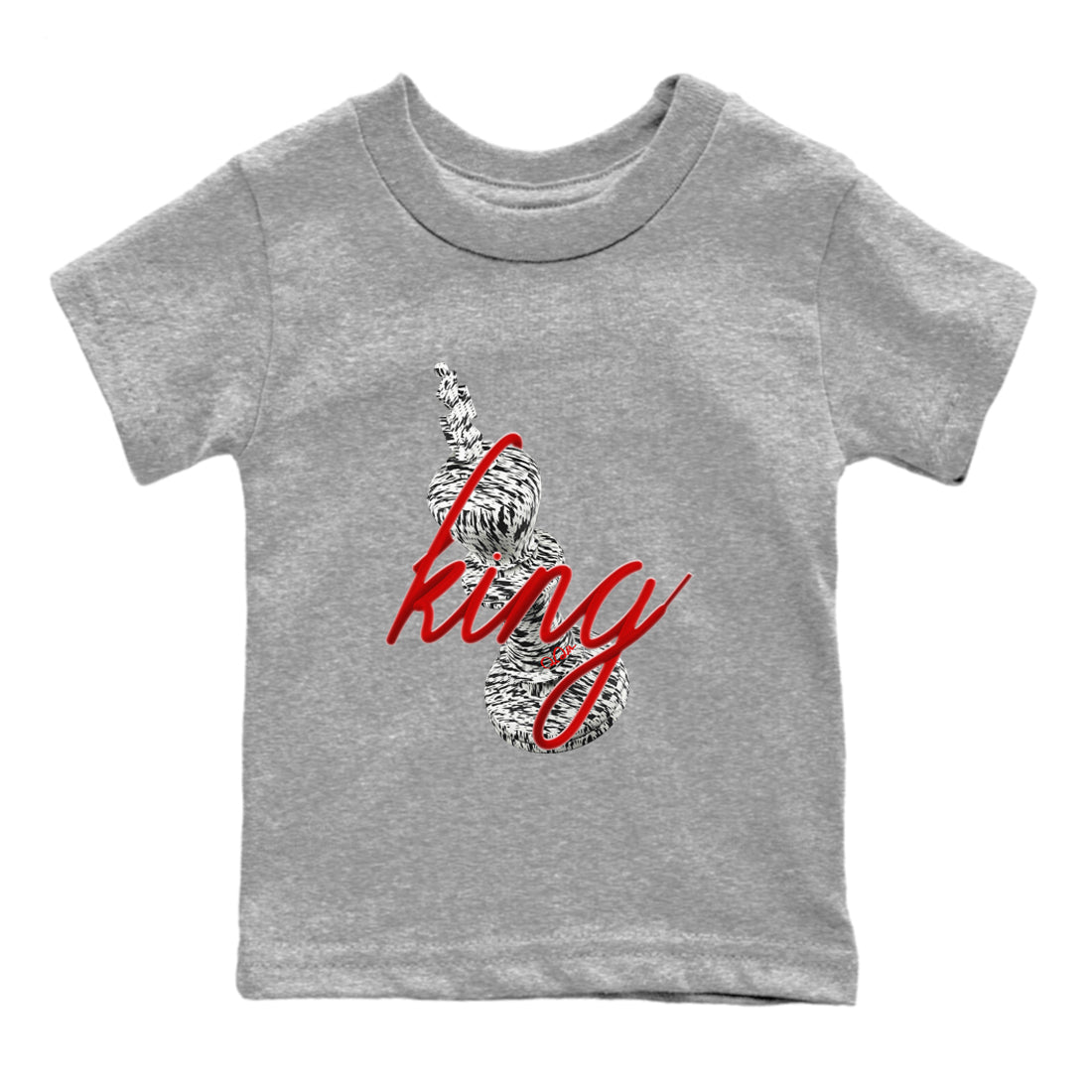 Yeezy 350 Zebra Sneaker Match Tees 3D King Sneaker Tees Yeezy Boost 350 V2 Zebra Sneaker Release Tees Kids Shirts Heather Grey 2