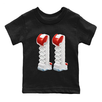 Air Jordan 11 Cherry Sneaker Match Tees 3D Number 11 Sneaker Tees Air Jordan 11 Cherry Sneaker Release Tees Kids Shirts