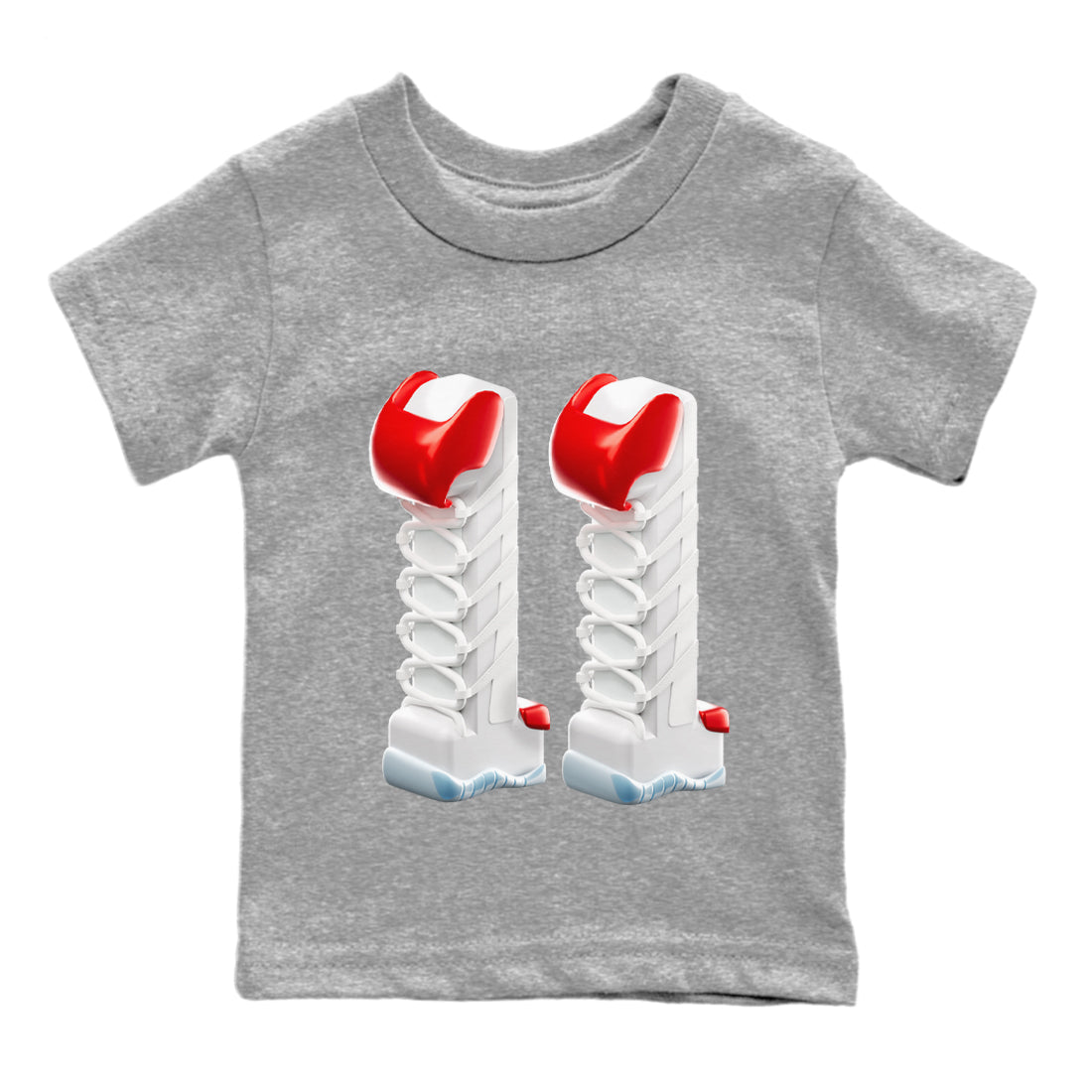 Air Jordan 11 Cherry Sneaker Match Tees 3D Number 11 Sneaker Tees Air Jordan 11 Cherry Sneaker Release Tees Kids Shirts