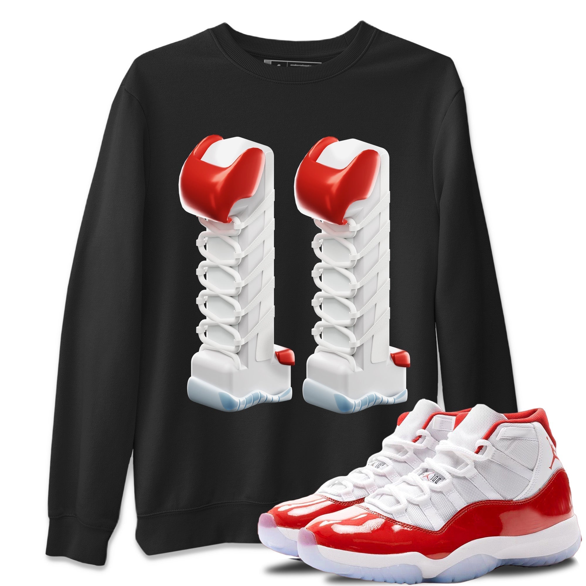 Air Jordan 11 Cherry Sneaker Match Tees 3D Number 11 Sneaker Tees Air Jordan 11 Cherry Sneaker Release Tees Unisex Shirts