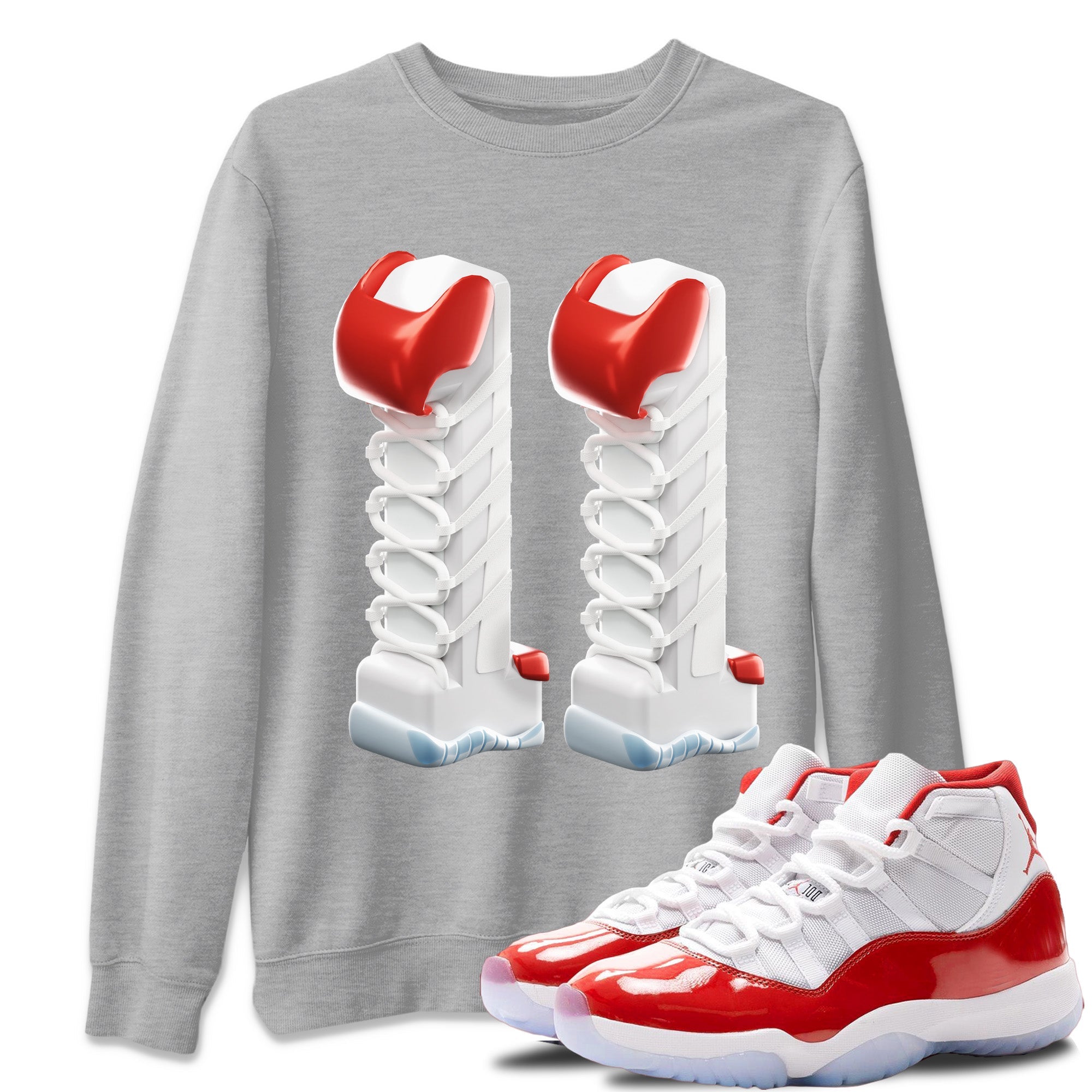 Air Jordan 11 Cherry Sneaker Match Tees 3D Number 11 Sneaker Tees Air Jordan 11 Cherry Sneaker Release Tees Unisex Shirts