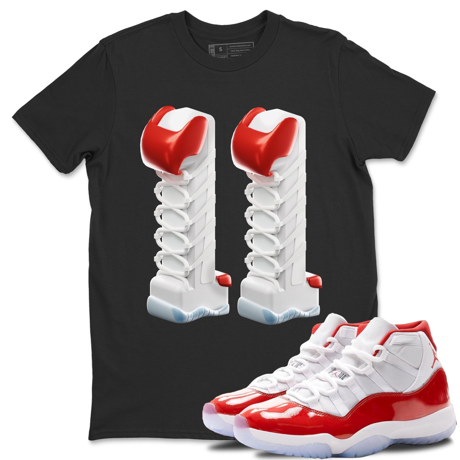 Air Jordan 11 Cherry Sneaker Match Tees 3D Number 11 Sneaker Tees Air Jordan 11 Cherry Sneaker Release Tees Unisex Shirts