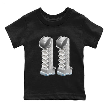 Air Jordan 11 Cool Grey Sneaker Match Tees 3D Number 11 Sneaker Tees Air Jordan 11 Cool Grey Sneaker Release Tees Kids Shirts