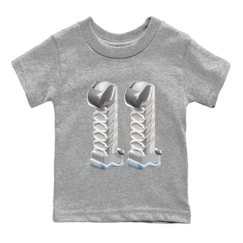 Air Jordan 11 Cool Grey Sneaker Match Tees 3D Number 11 Sneaker Tees Air Jordan 11 Cool Grey Sneaker Release Tees Kids Shirts