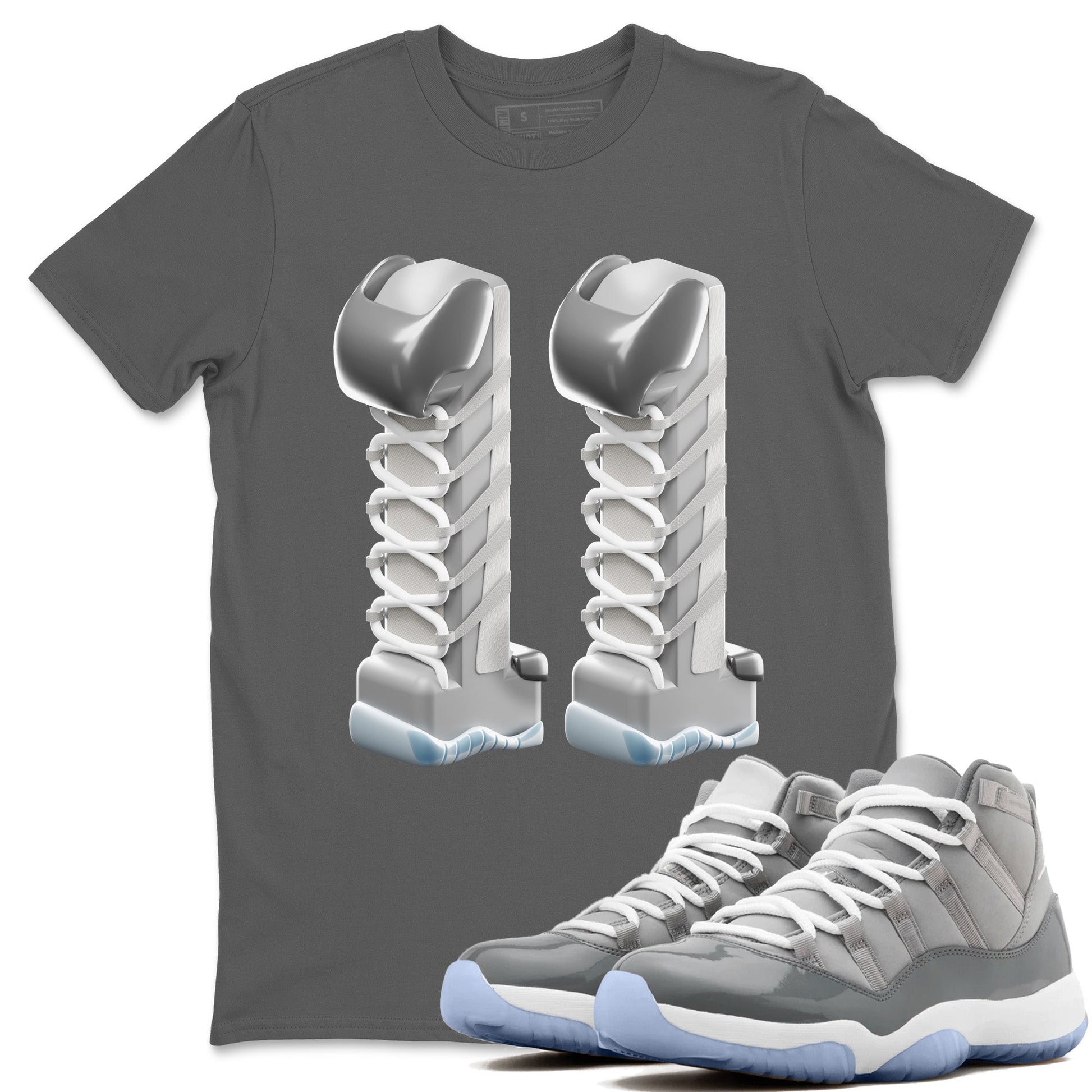 Air Jordan 11 Cool Grey Sneaker Match Tees 3D Number 11 Sneaker Tees Air Jordan 11 Cool Grey Sneaker Release Tees Unisex Shirts