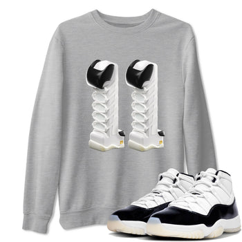 11s Gratitude shirt to match jordans 3D Number 11 sneaker tees Air Jordan 11 Gratitude SNRT Sneaker Release Tees Unisex Heather Grey 1 T-Shirt