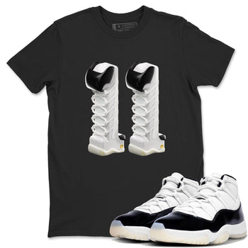 11s Gratitude shirt to match jordans 3D Number 11 sneaker tees Air Jordan 11 Gratitude SNRT Sneaker Release Tees Unisex Black 1 T-Shirt