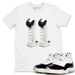11s Gratitude shirt to match jordans 3D Number 11 sneaker tees Air Jordan 11 Gratitude SNRT Sneaker Release Tees Unisex White 1 T-Shirt