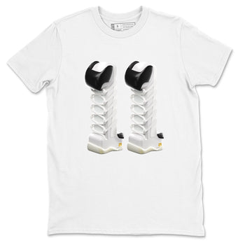 11s Gratitude shirt to match jordans 3D Number 11 sneaker tees Air Jordan 11 Gratitude SNRT Sneaker Release Tees Unisex White 2 T-Shirt