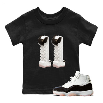 Air Jordan 11 Neapolitan shirt to match jordans 3D Number 11 sneaker tees AJ11 Neapolitan SNRT Sneaker Release Tees Baby Toddler Black 1 T-Shirt