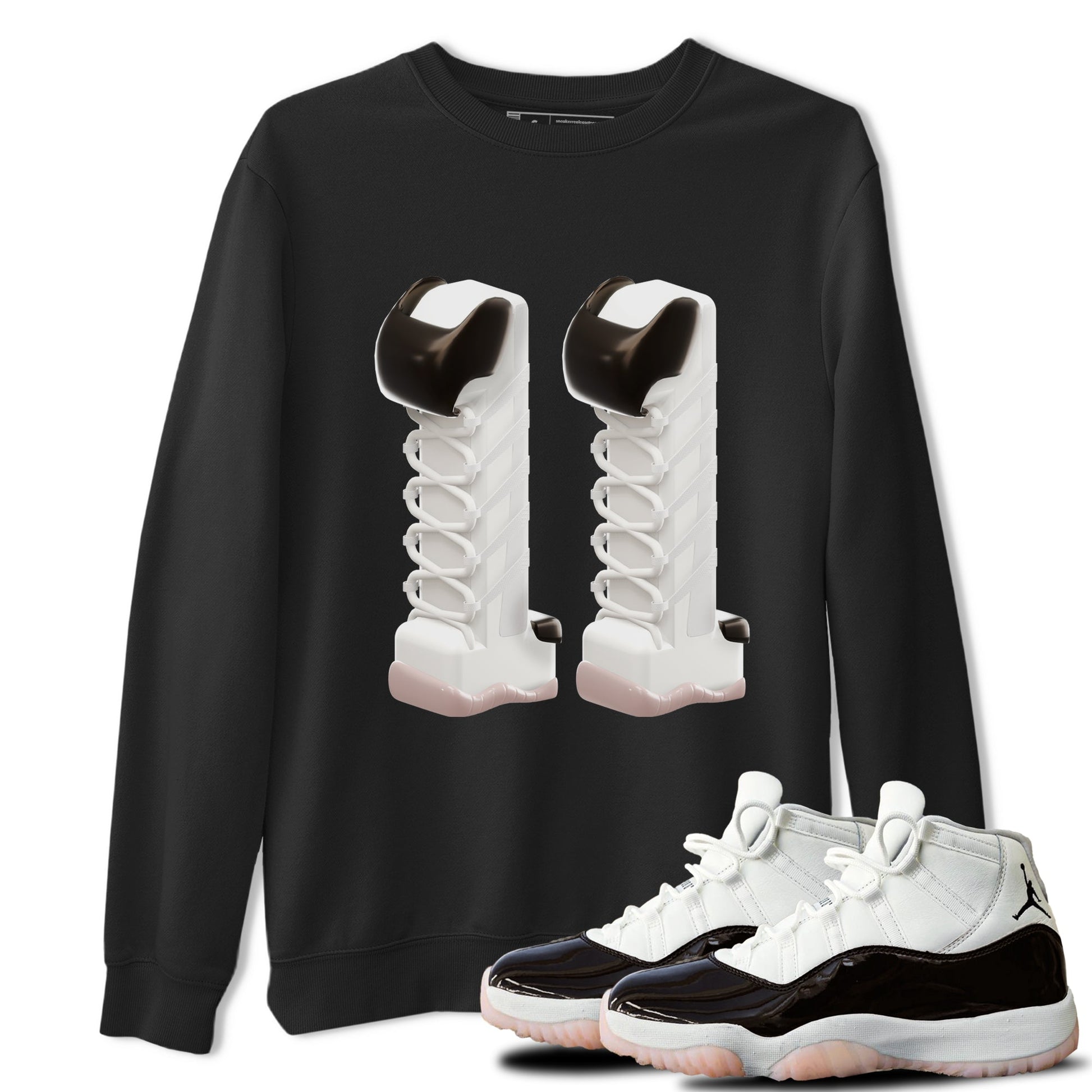 Air Jordan 11 Neapolitan shirt to match jordans 3D Number 11 sneaker tees AJ11 Neapolitan SNRT Sneaker Release Tees Unisex Black 1 T-Shirt