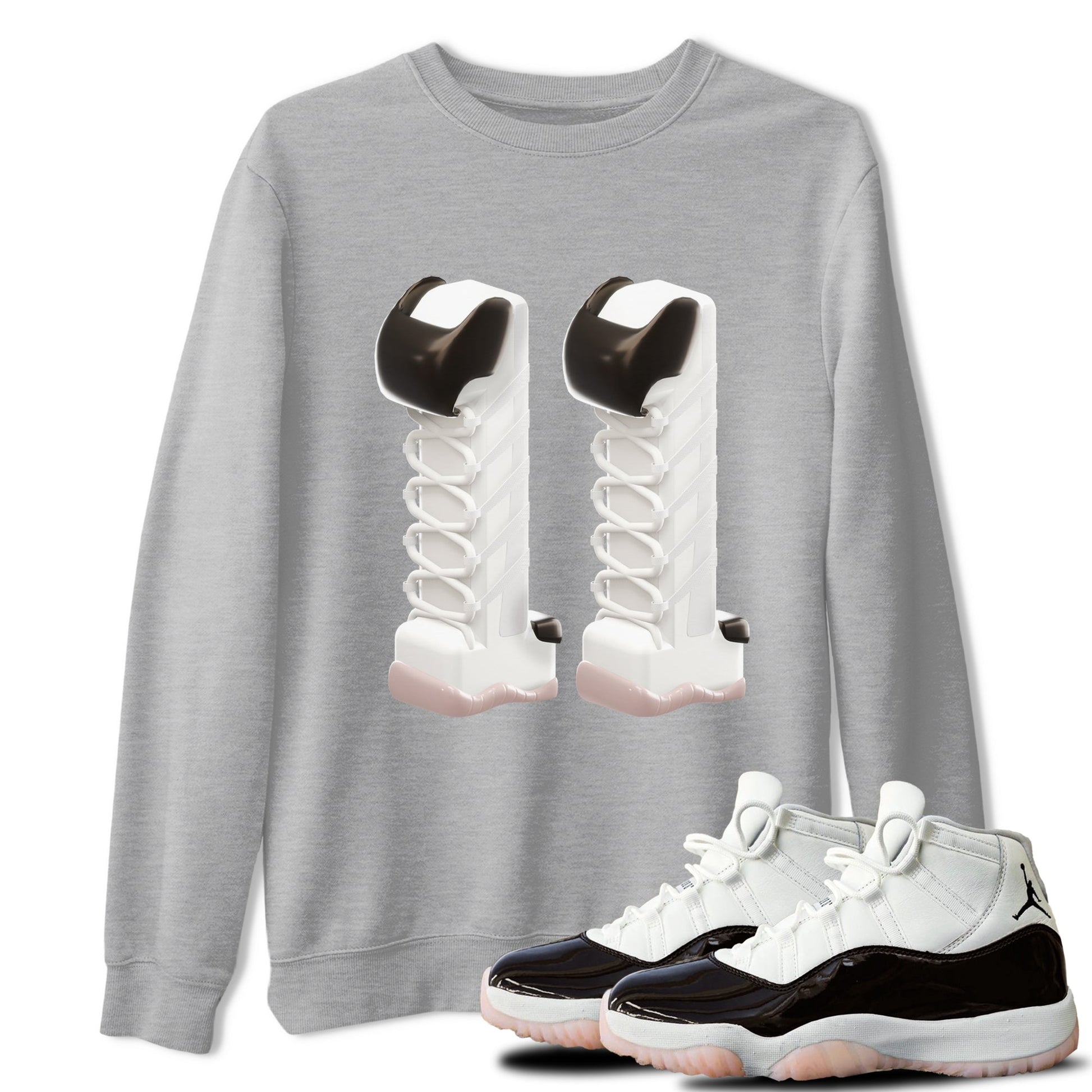 Air Jordan 11 Neapolitan shirt to match jordans 3D Number 11 sneaker tees AJ11 Neapolitan SNRT Sneaker Release Tees Unisex Heather Grey 1 T-Shirt