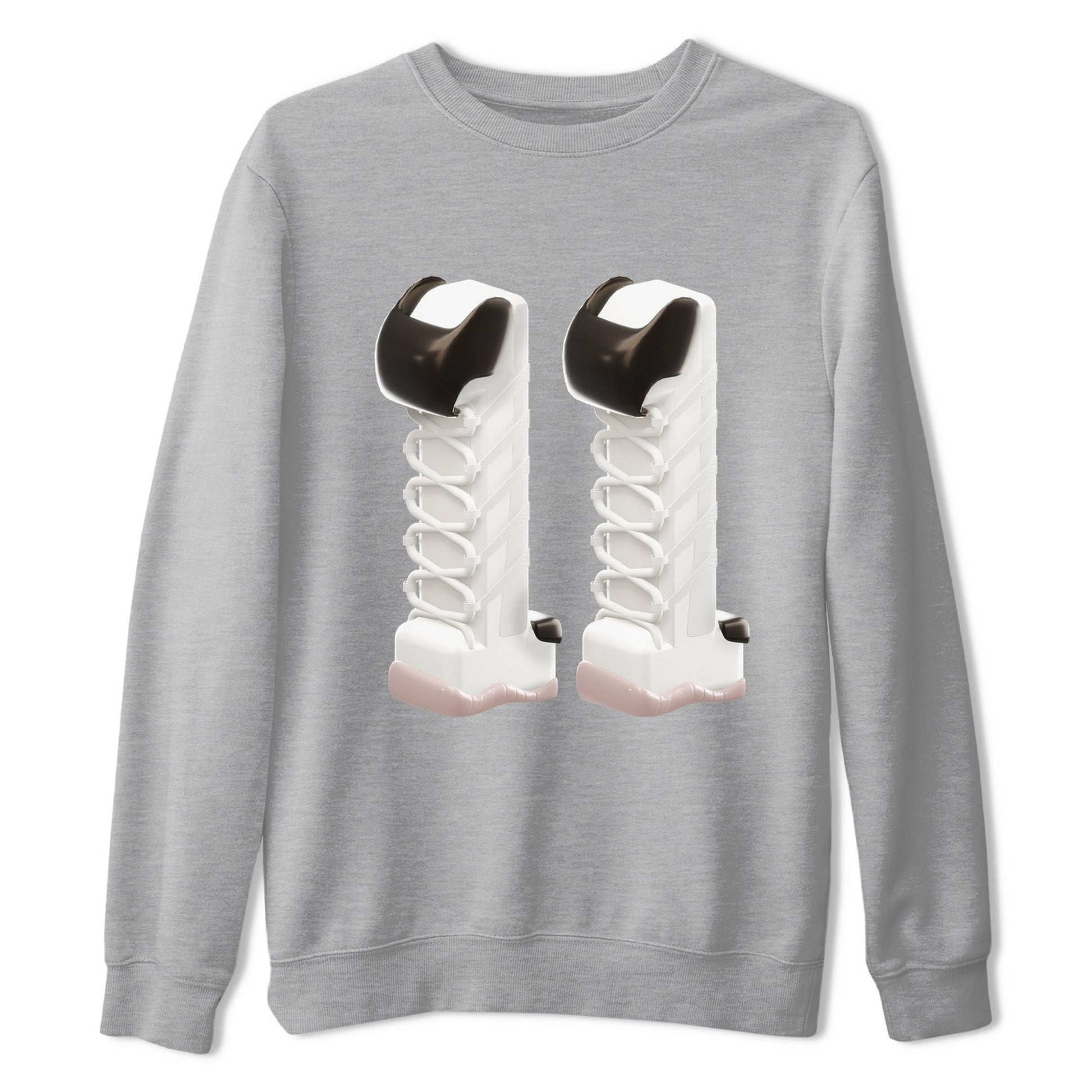 Air Jordan 11 Neapolitan shirt to match jordans 3D Number 11 sneaker tees AJ11 Neapolitan SNRT Sneaker Release Tees Unisex Heather Grey 2 T-Shirt